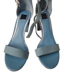 White House Black Market Powder Blue Ankle-Strap Block Heels